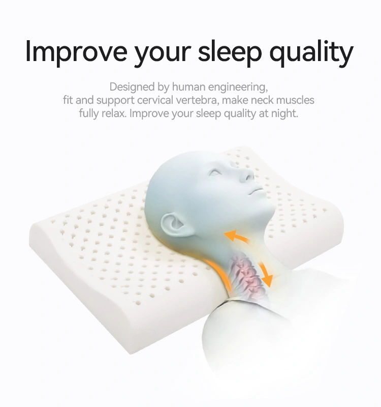 Neck Support Latex Ergonomic Pillow